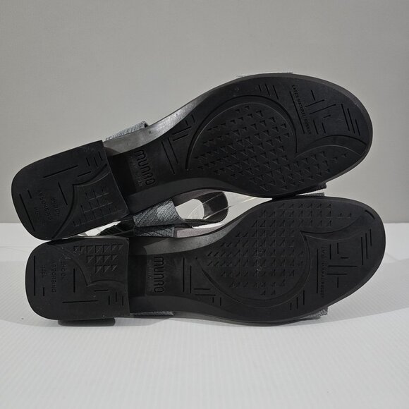 Munro Cleo Sandal Open Toe Gray Light Blue Leather Size 10 - Picture 11 of 13